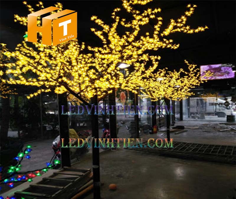 Cây hoa đèn led màu hồng loại tốt