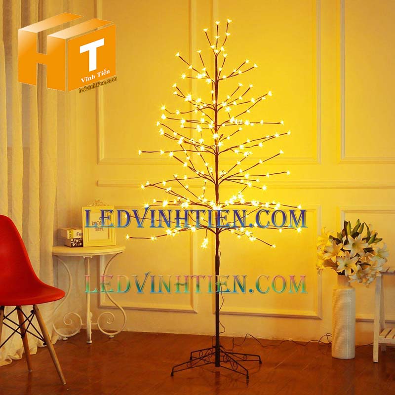 Cây hoa đèn led 1.5m màu vàng giá rẻ