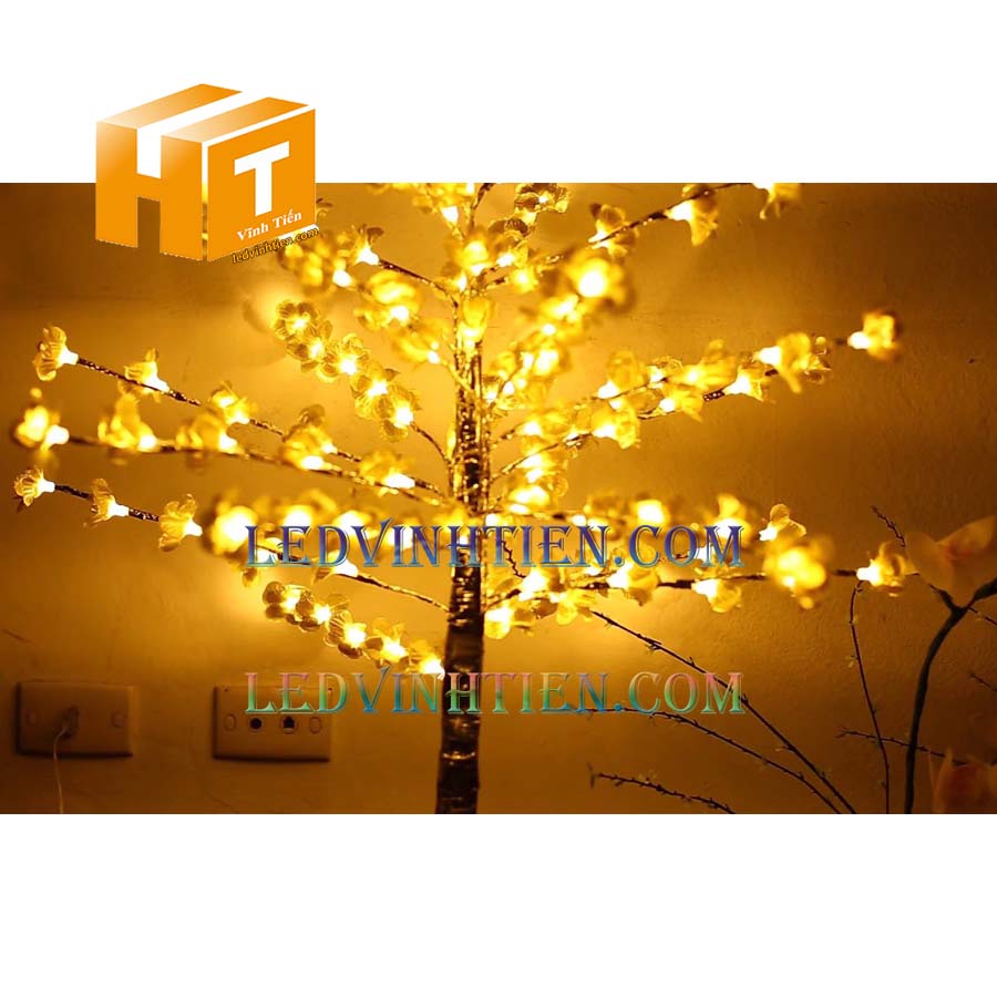 Cây hoa mai đèn led màu vàng