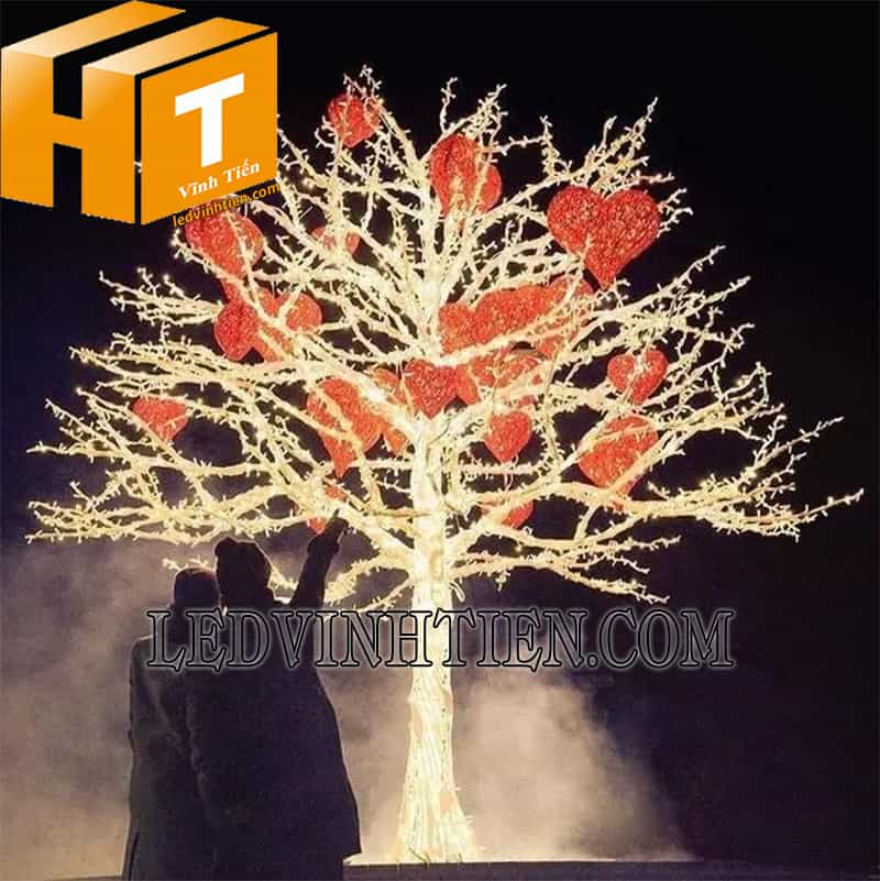 Cây hoa mai đèn led màu vàng