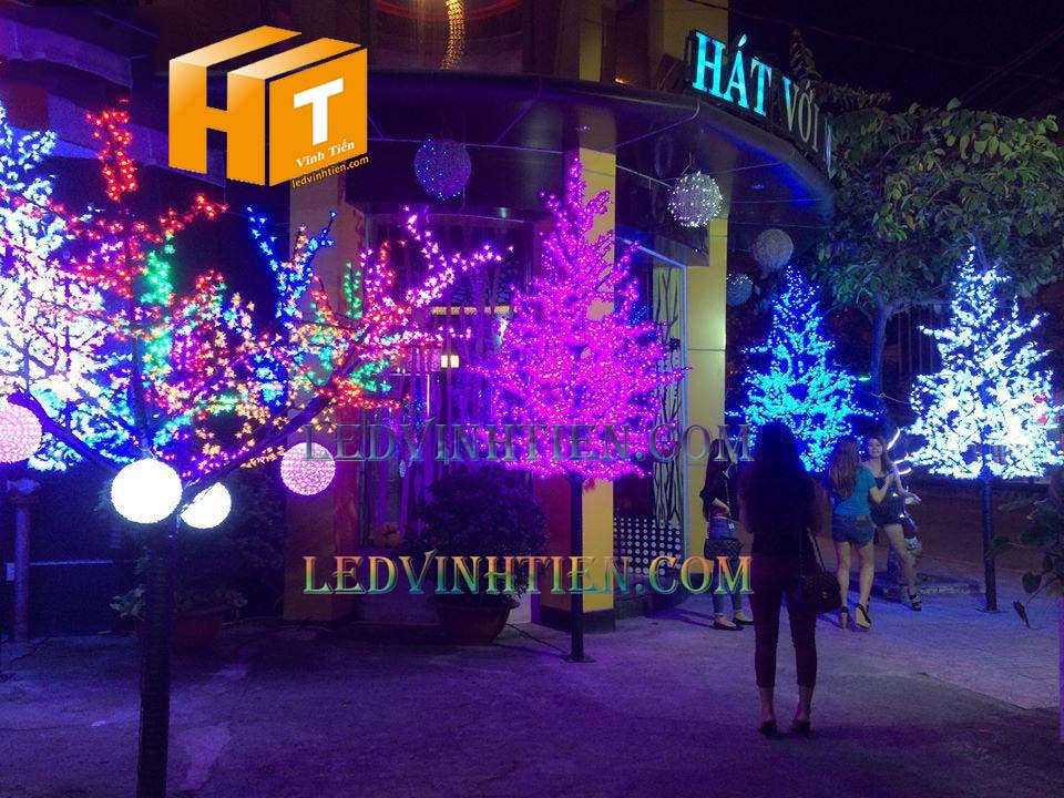 Cây hoa đào đèn led màu xanh dương gía rẻ
