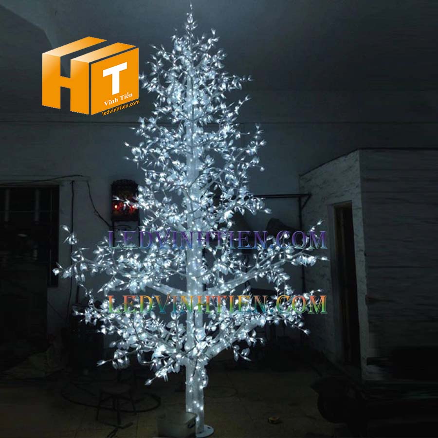 Hoa mai đèn led 4m màu trắng giá rẻ