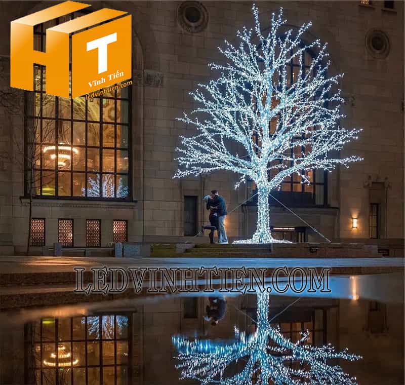 Hoa mai đèn led màu trắng giá rẻ