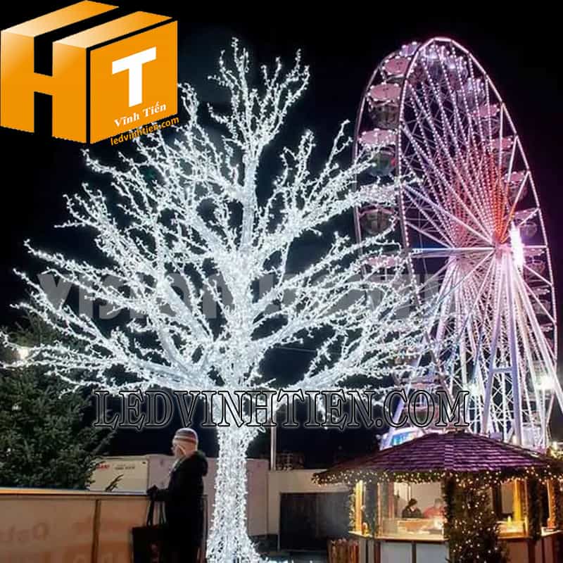 Hoa mai đèn led màu trắng