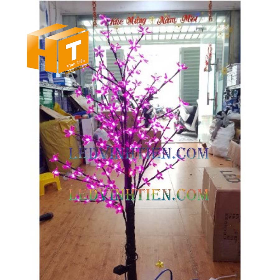 Hoa đào đèn led 5m màu hồng giá rẻ