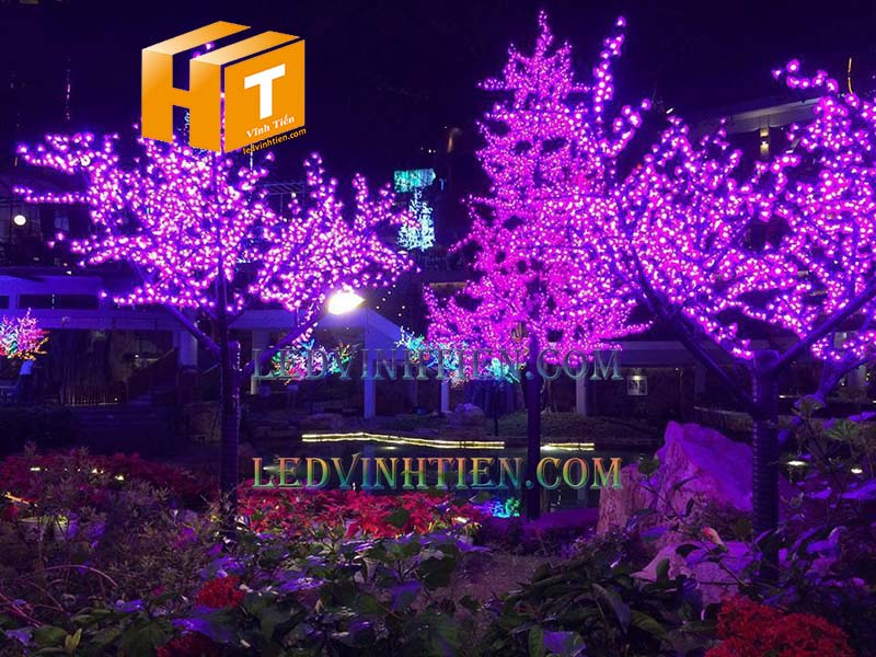 Cây hoa đào đèn led loại tốt
