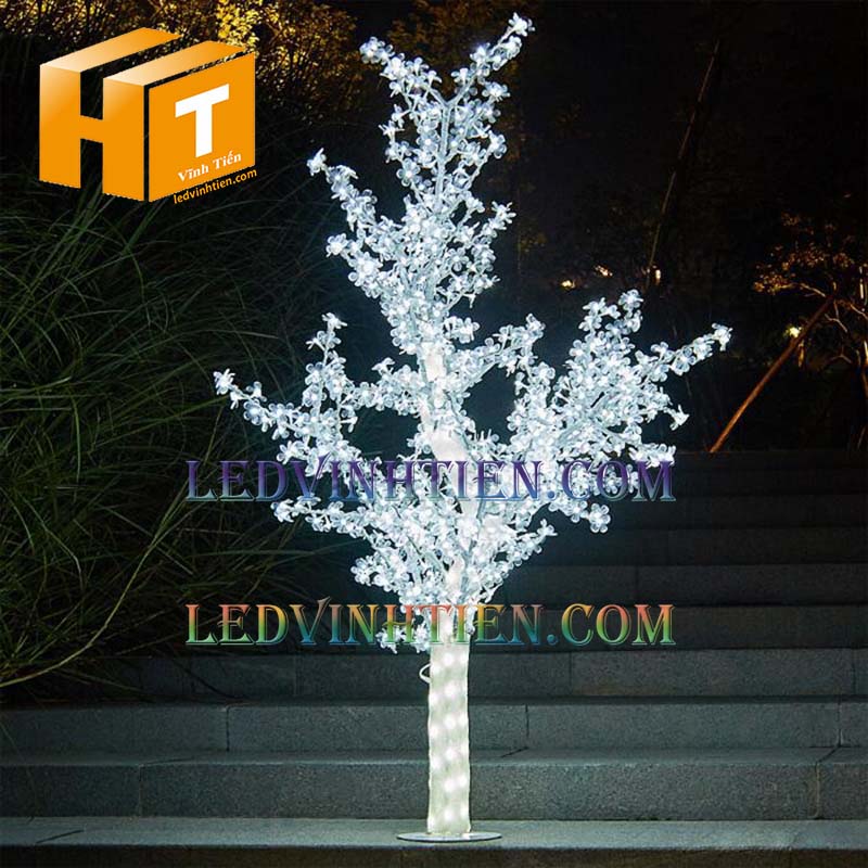 Hoa đào đèn led màu trắng giá rẻ