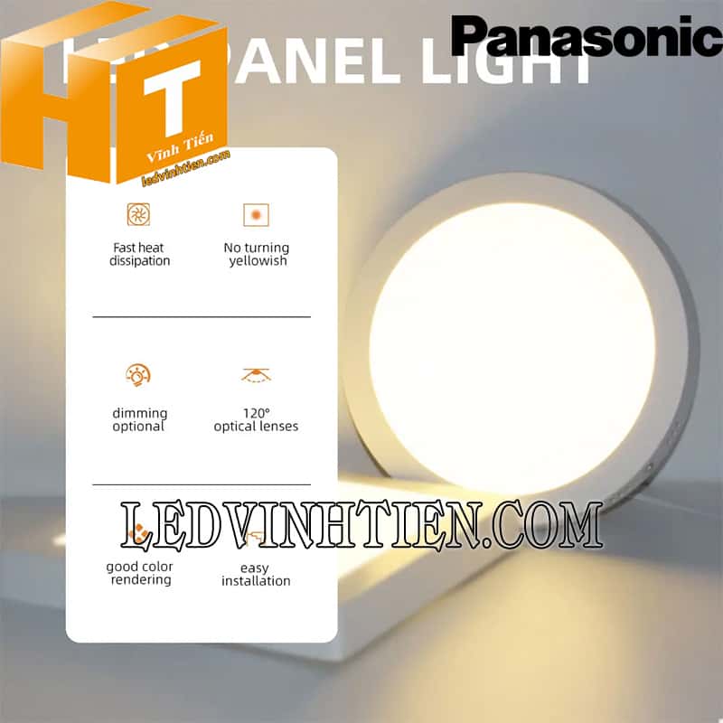 Đèn led ốp trần nổi vuông Panasonic
