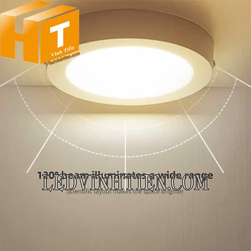 Đèn led ốp trần nổi tròn ánh sáng vàng