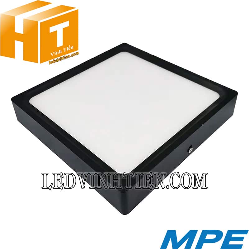 Đèn led panel vuông nổi viền đen 3 màu SSPLB-12W