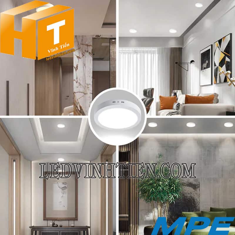 Đèn đèn led panel ốp trần nổi 3 màu 18w siêu sáng