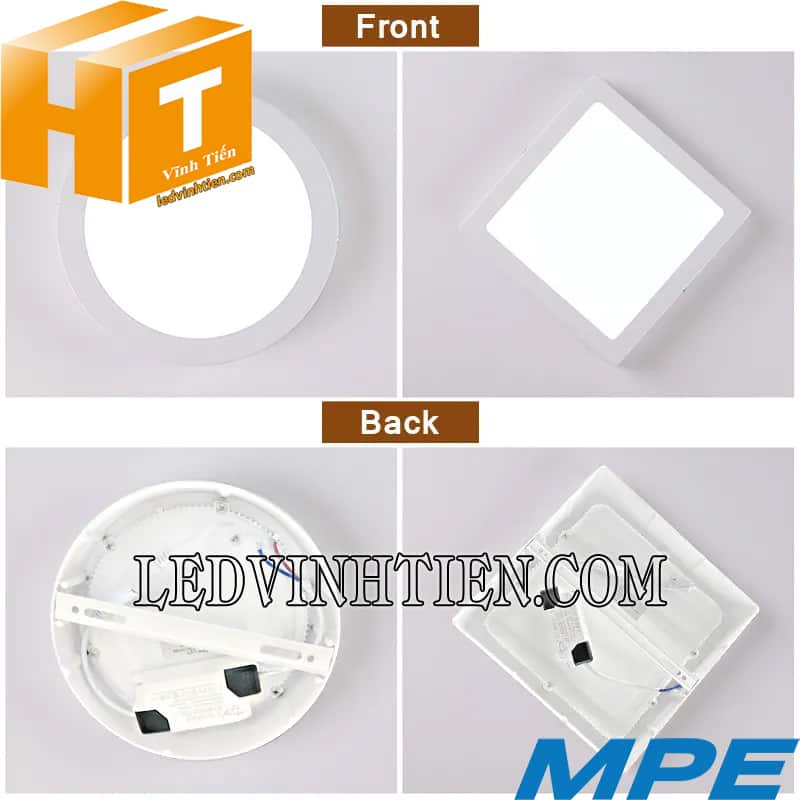  Đèn led panel tròn nổi 3 màu 24W