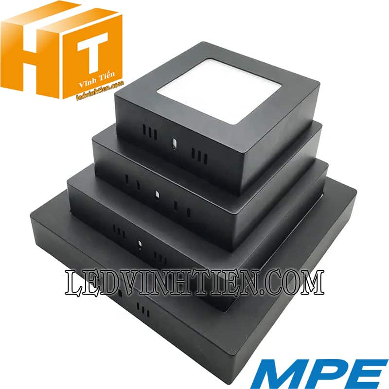 Đèn led panel vuông nổi viền đen 3 màu SSPLB-24W