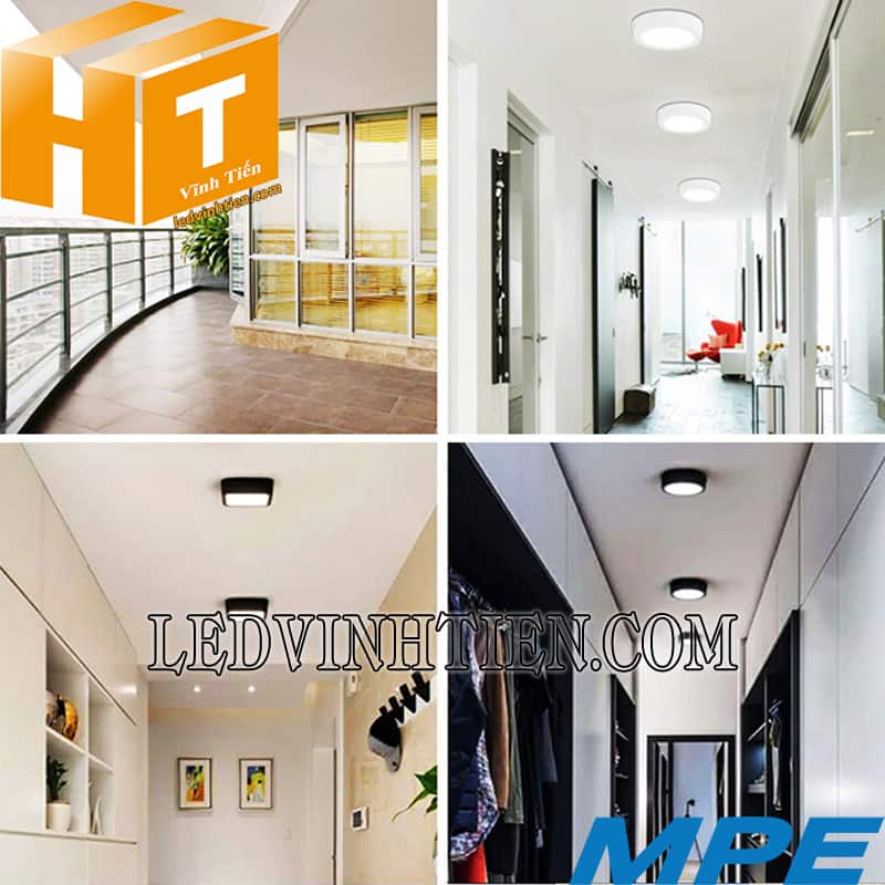 Đèn led panel ốp trần nổi vuông viền đen 18w 3 màu ssplb-18w giá rẻ
