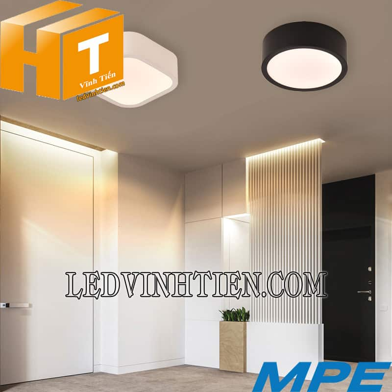 Đèn led panel tròn nổi viền đen 3 màu SRPLB-24W loại tốt