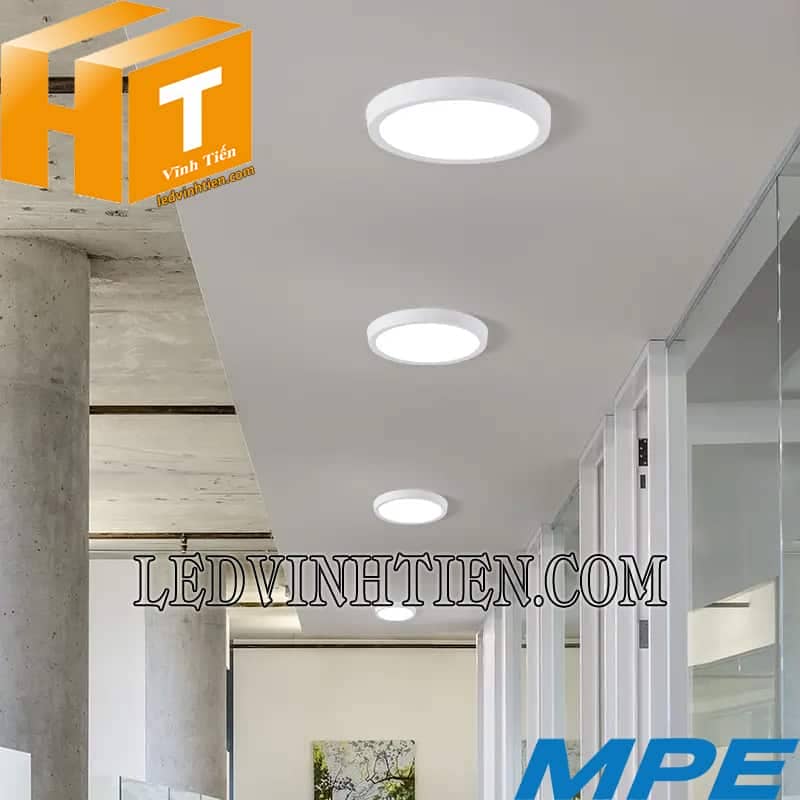 Đèn led panel ốp trần nổi tròn 3 màu 6w siêu sáng