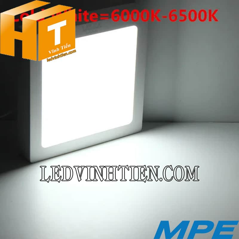 Đèn Led Panel Vuông Nổi Dimmer 12W ánh sáng trắng, vàng giá rẻ