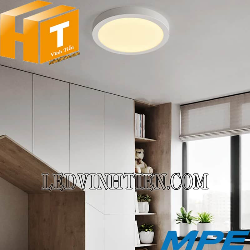 Đèn led panel ốp trần tròn nổi dimmer 24W ánh sáng trắng, vàng loại tốt, giá rẻ