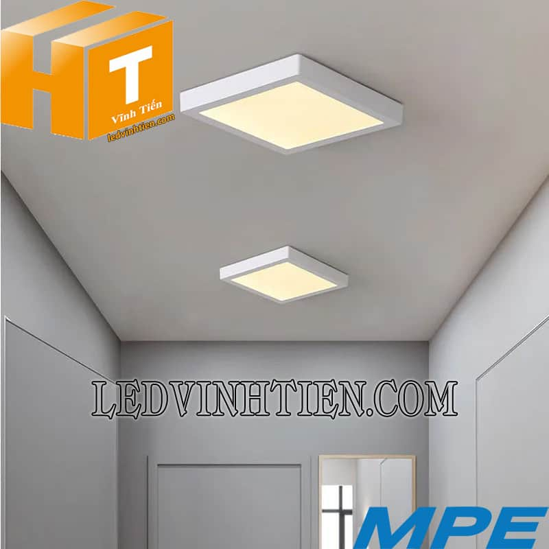 Đèn led panel vuông nổi dimmer 24w trắng, vàng