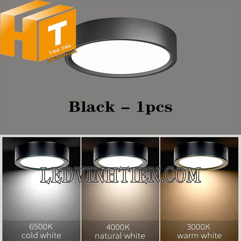 Đèn led downlight nổi tràn viền 3 chế độ màu 24W chất lượng