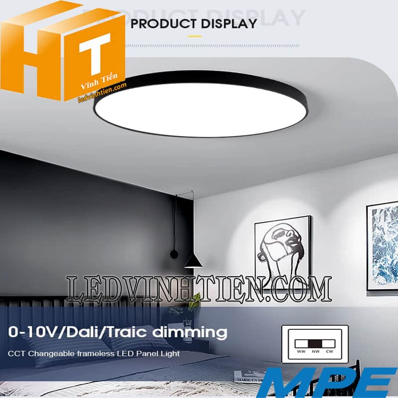 Đèn led ốp trần tràn viền 48W ánh sáng trắng, trung tính, vàng giá rẻ