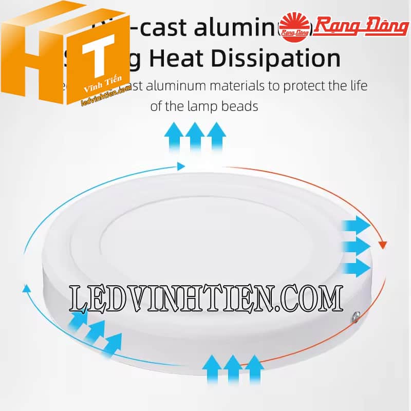 Đèn led ốp trần nổi 3 màu giá rẻ