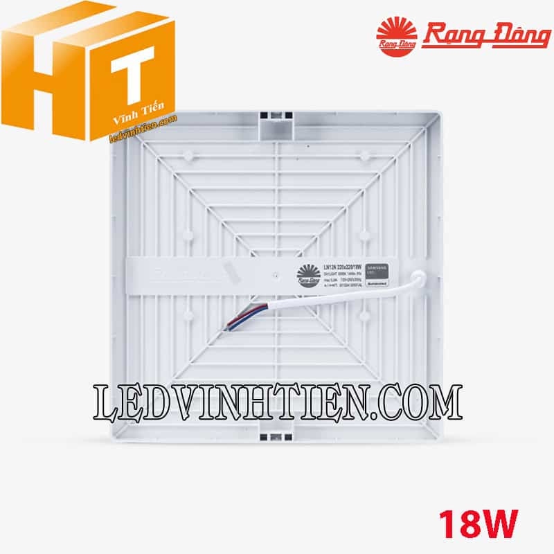 Đèn led ốp trần nổi vuông đế nhựa LN12N 220x220/18W Rạng Đông giá rẻ