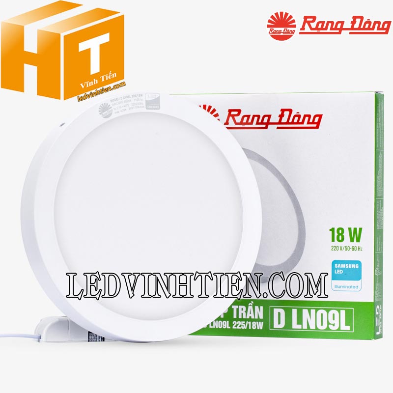 Đèn led ốp nổi tròn 18W LN09 225/18W Rạng Đông