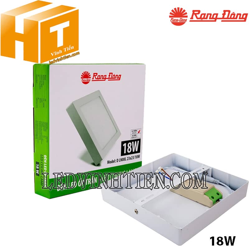 Đèn led ốp trần vuông 230x230/18w ln08 Rạng Đông giá rẻ