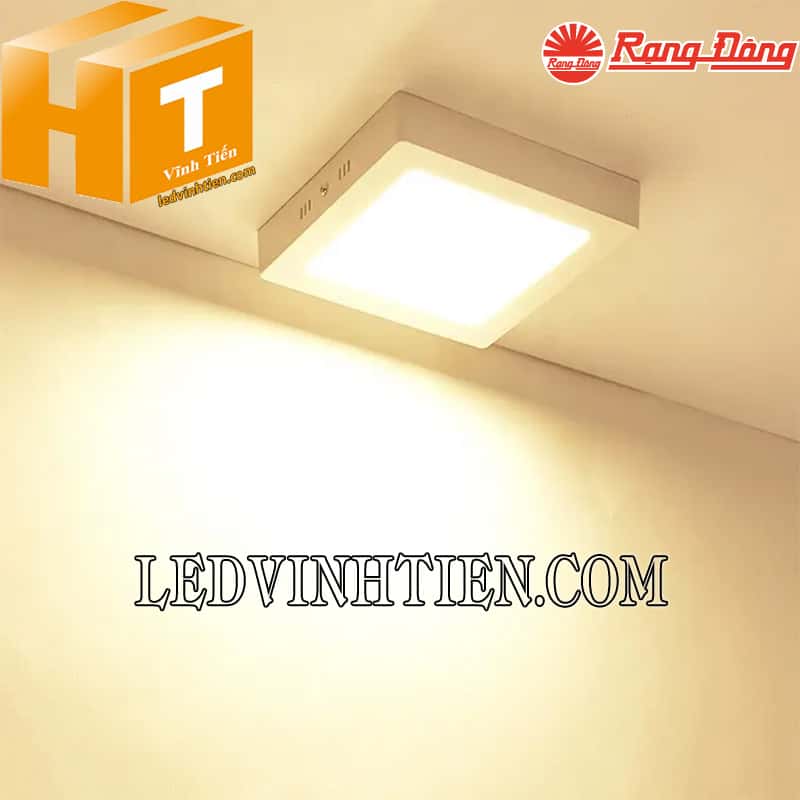 Đèn led ốp trần vuông 230x230/18w ln08 Rạng Đông ánh sáng vàng