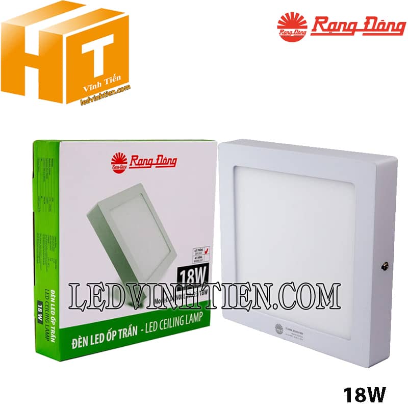 Đèn led ốp trần vuông 230x230/18w ln08 Rạng Đông