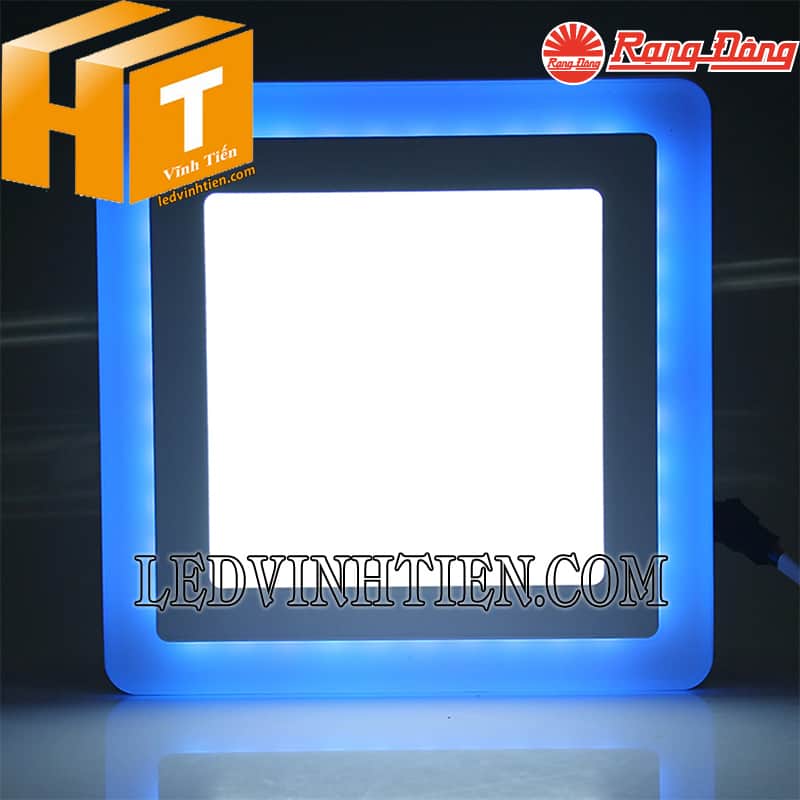 Đèn led âm trần vuông viền xanh dương giá rẻ
