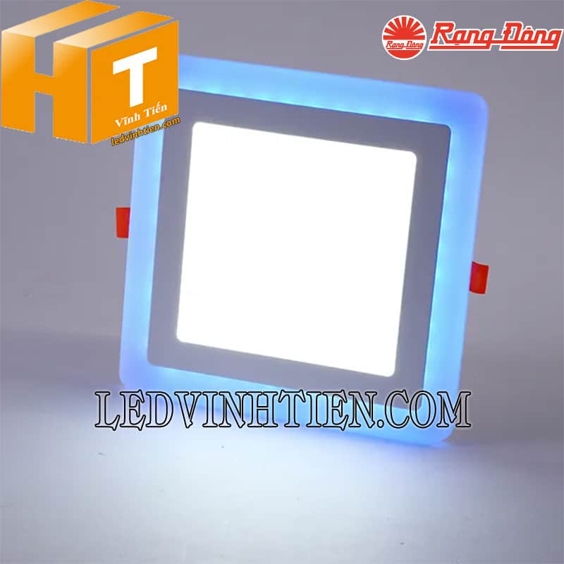 Đèn led âm trần viền xanh dương 3 màu  Rạng Đông