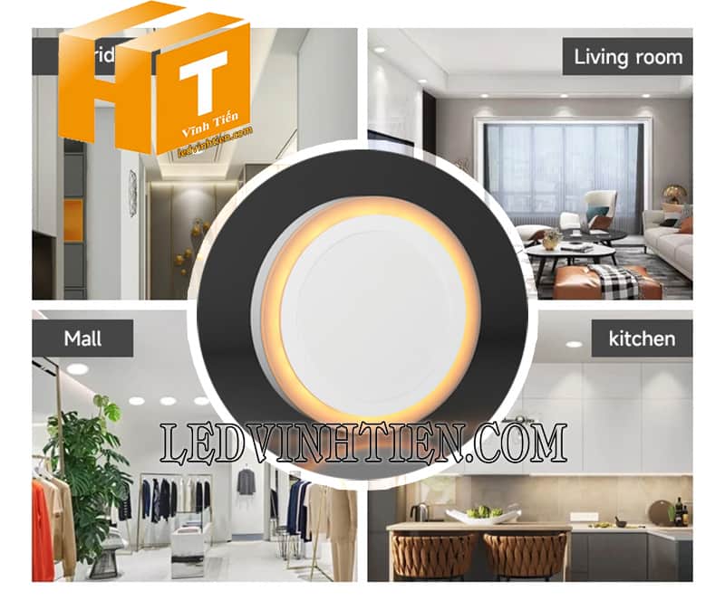 Đèn led ốp trần nổi tròn đổi màu 24W LN24 ĐM 247/24W siêu sáng