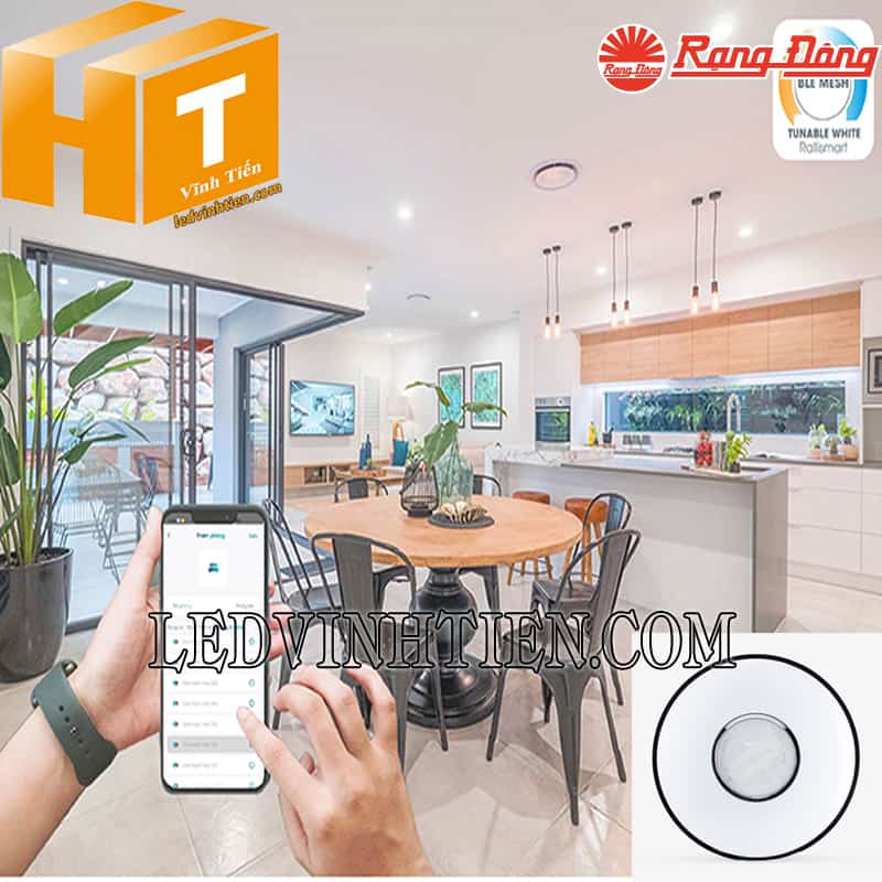 Đèn led ốp trần đổi màu 490/40W Bluetooth LN19.BLE loại tốt, siêu sáng