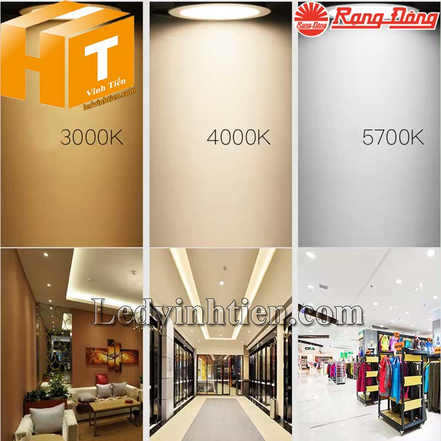 Đèn led panel tròn đổi màu 135/9W PT04 ĐM dùng chiếu sáng nhà phố, văn phòng