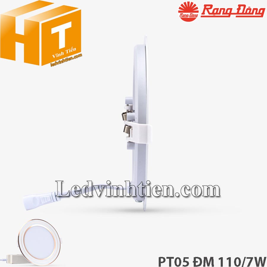 Đèn led panel tròn đổi màu 110/7W loại tốt, siêu sáng