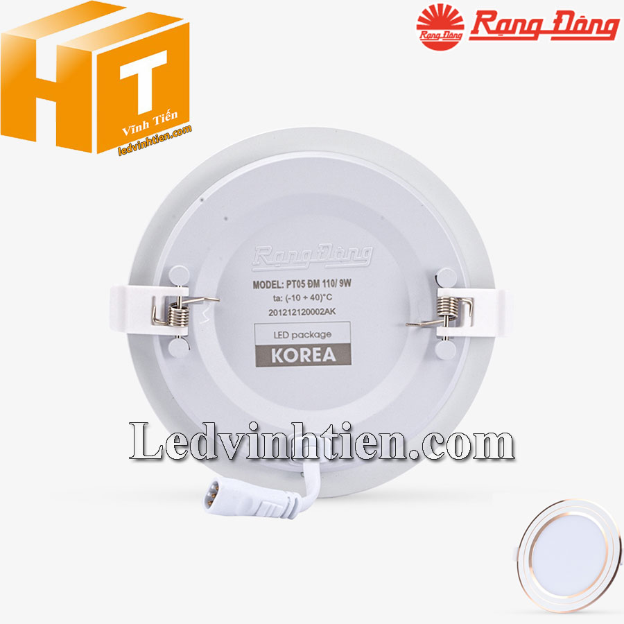 Đèn led panel tròn đổi màu 110/9W chính hãng Rạng Đông