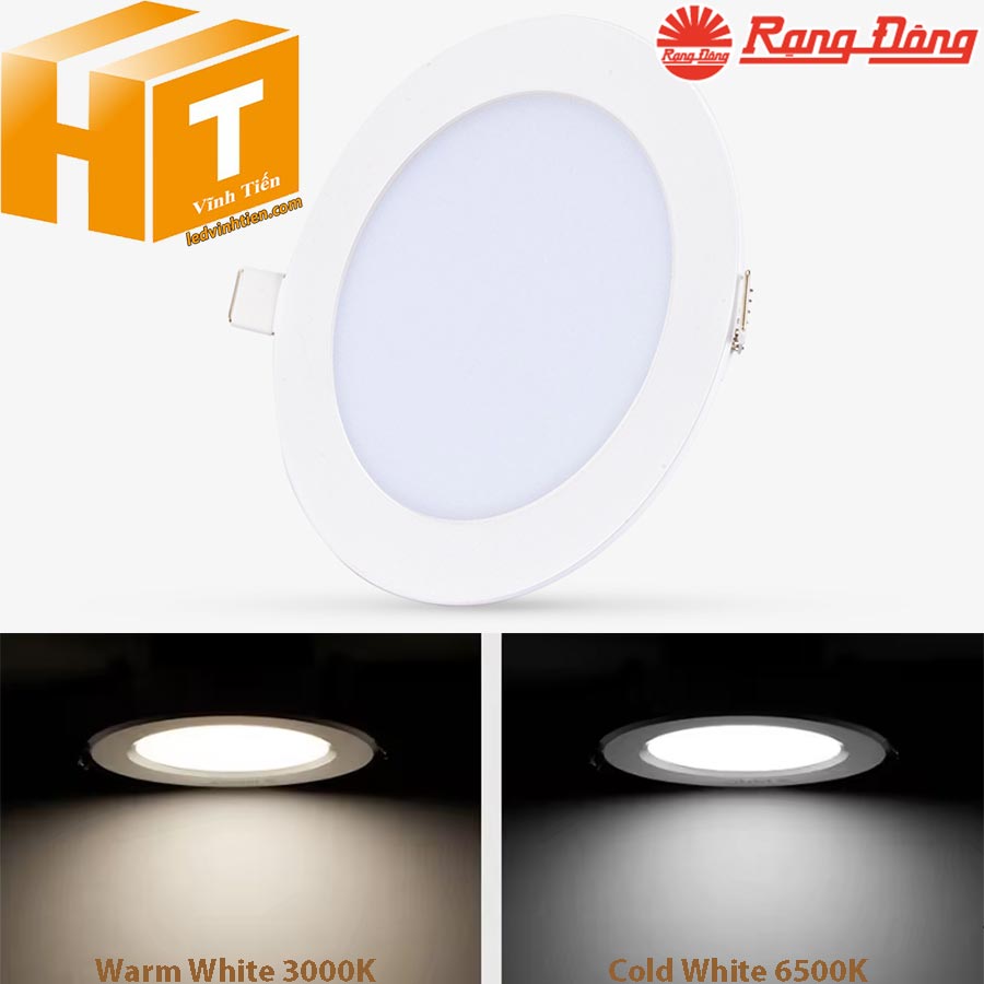 Đèn Led Panel Tròn 160/12W PT03 có hai màu ánh sáng chính đó là ánh sáng vàng, trắng