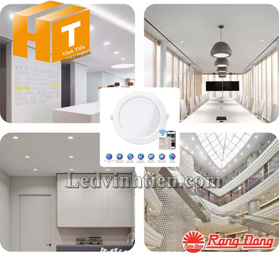 Đèn led panel tròn đổi màu 110/9w pt04.ble dùng chiếu sáng nhà phố, biệt thự, khách sạn, nhà ở, phòng ngủ, phòng khách, phòng bếp