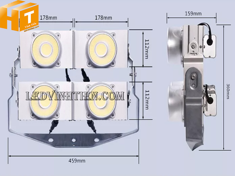 Đèn pha led COB ngoài trời 400w giá rẻ