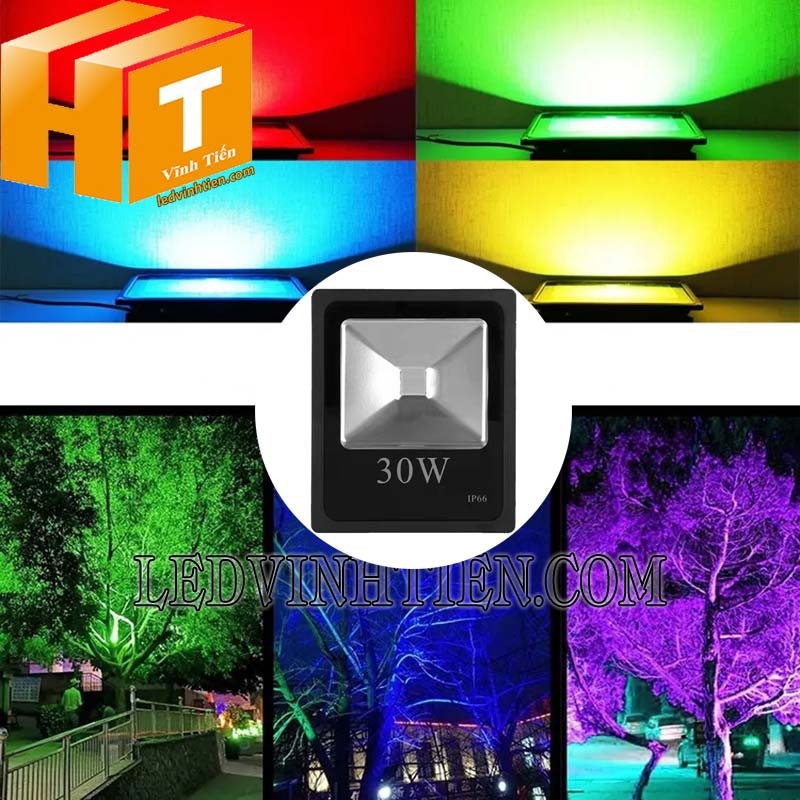 Đèn pha led rgb 30w ngoài trời bền và sáng cực mạnh