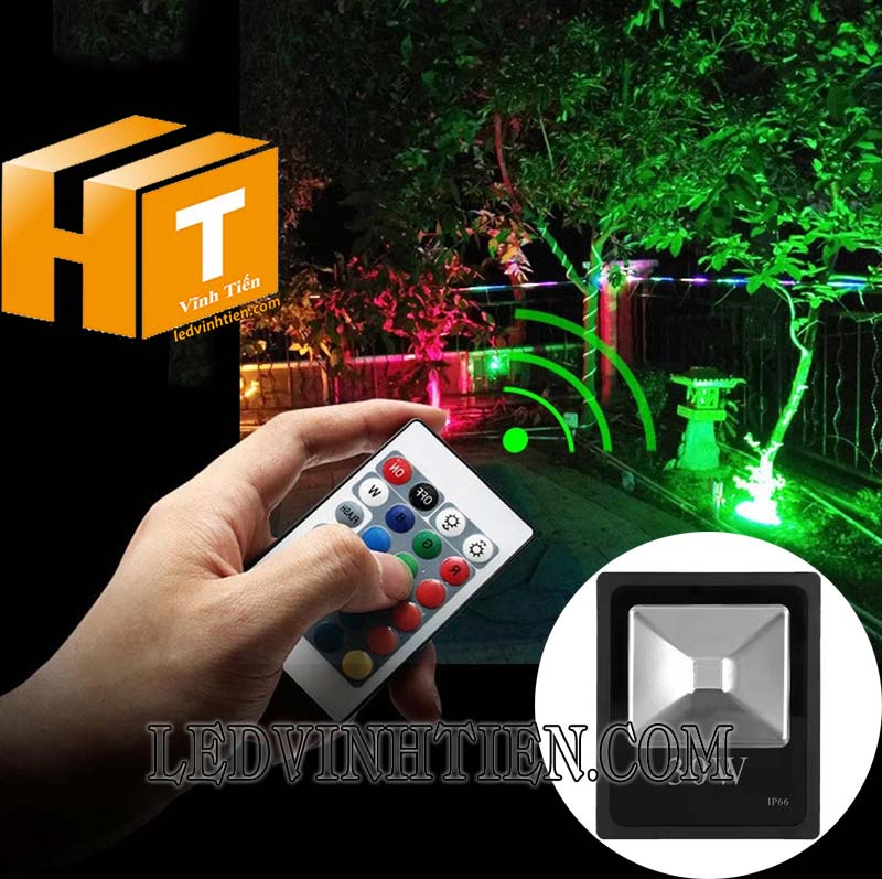 Đèn pha led vỏ đen đổi màu 30w - Nhận sản suất và lắp ráp theo yêu cầu