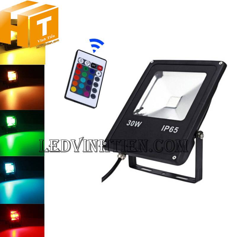 Đèn led pha RGB, siêu mỏng, 30w, chính hãng Vĩnh Tiến