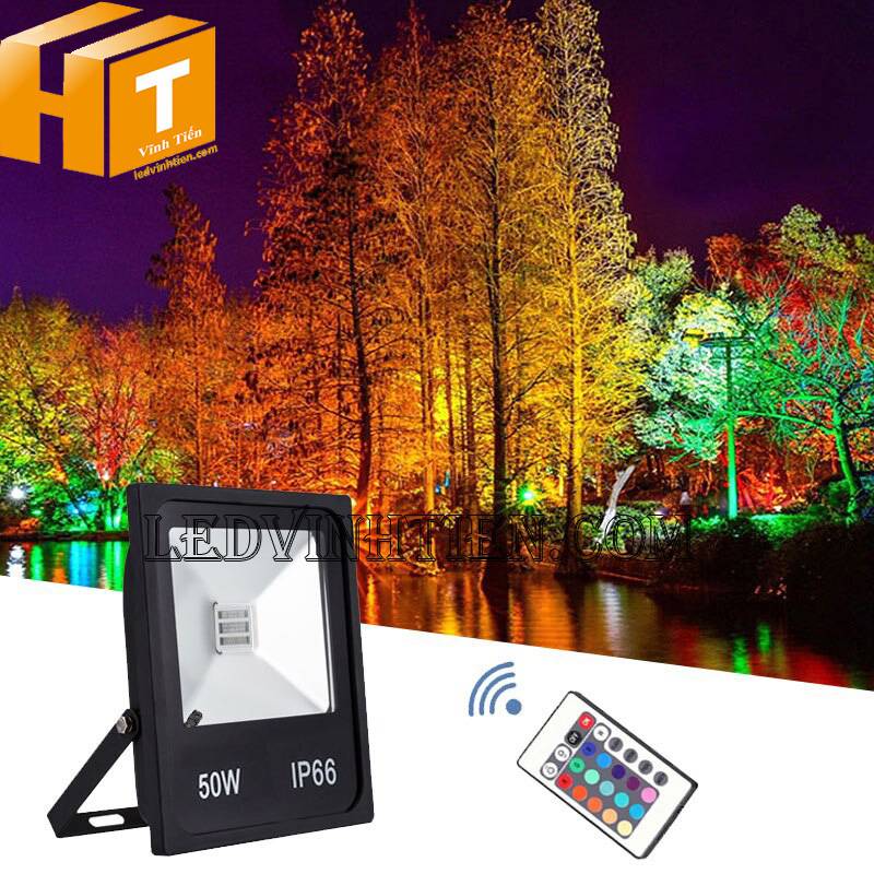 Đèn pha led rgb 50w chiếu bảng hiệu ngoài trời chất lượng cao