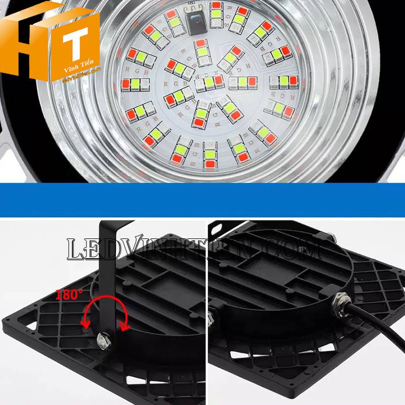 Đèn pha led RGB 50w đổi màu tự động chất lượng cao