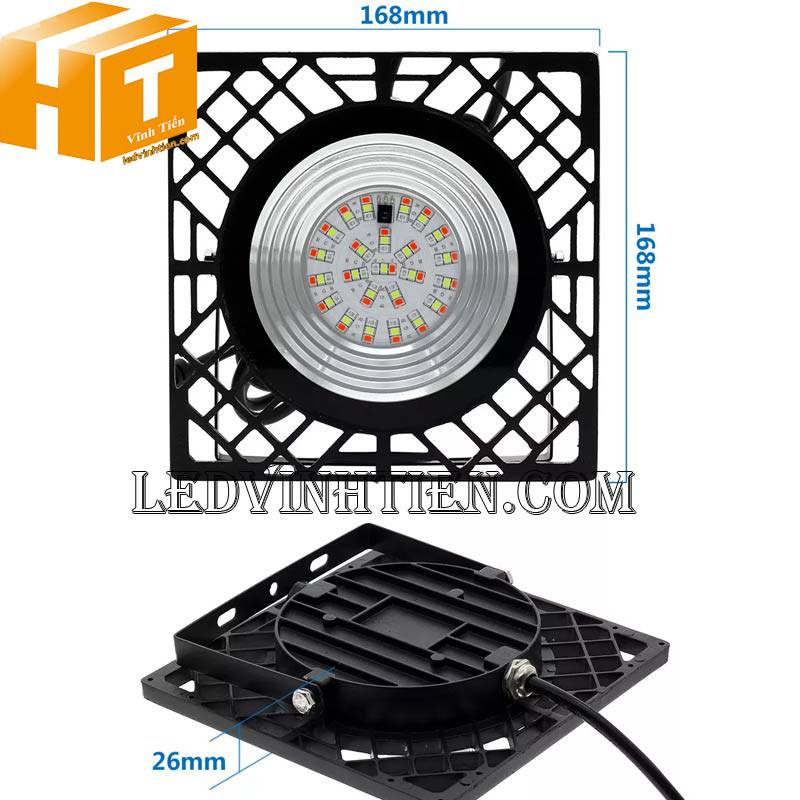 Đèn pha led RGB 50w đổi màu tự động giá rẻ