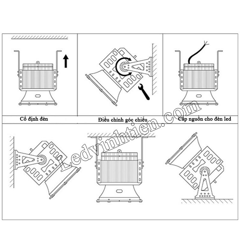 Đèn pha led cầu cảng 200w giá rẻ