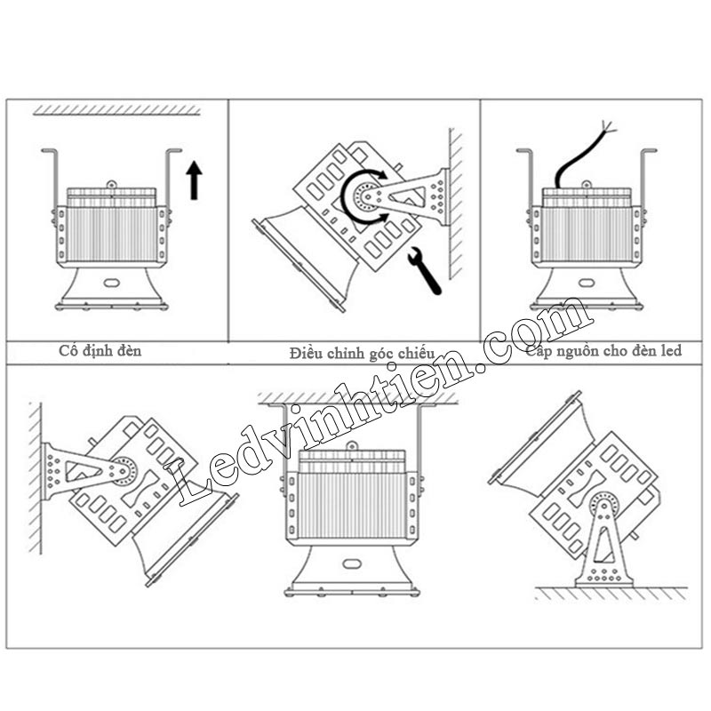 Đèn pha luồng led rọi xa công suất 300w