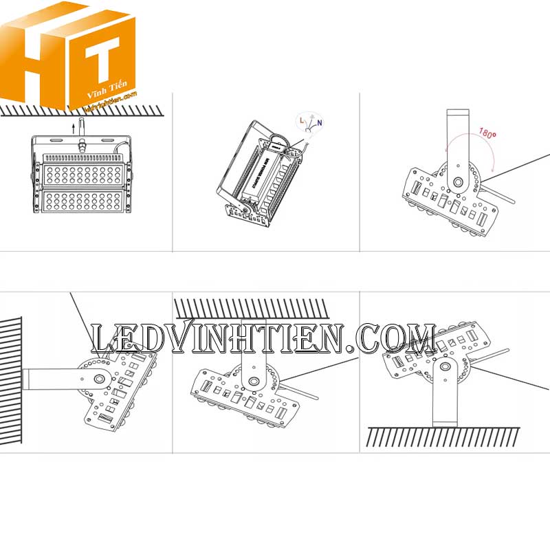 Đèn pha led module 500w Philips cao cấp